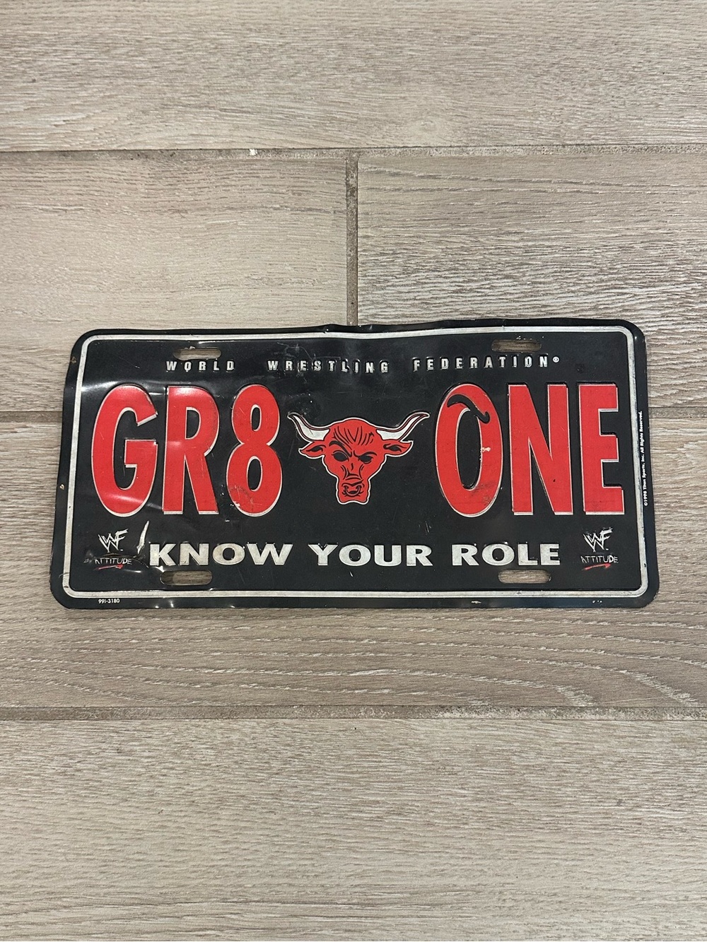 VTG 1998 WWF The Rock “ GR8 One/Know Your Role” Novelty Tag